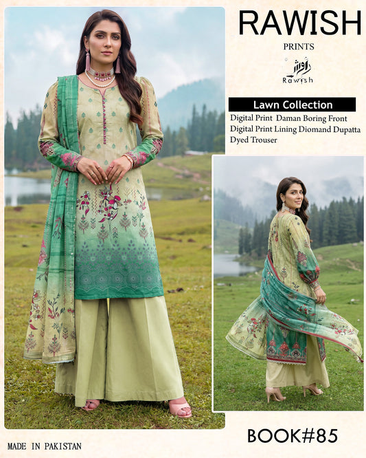 Rawish Daman Boring Lawn 3Pice