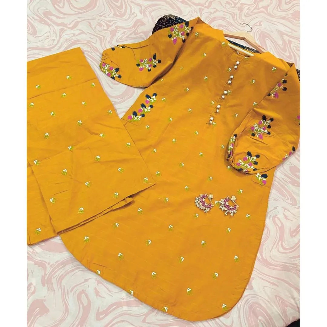 Embroidery 2pice Suit