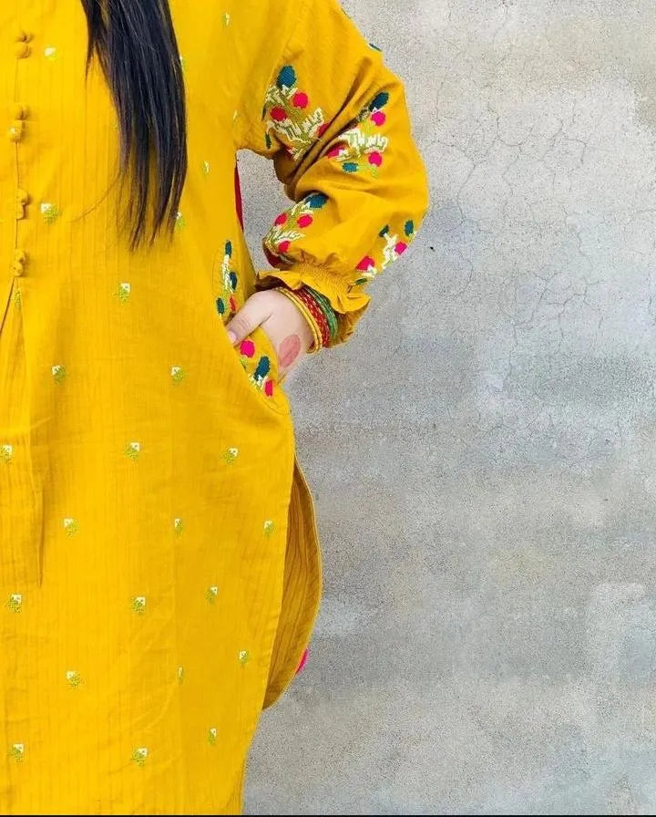 Embroidery 2pice Suit