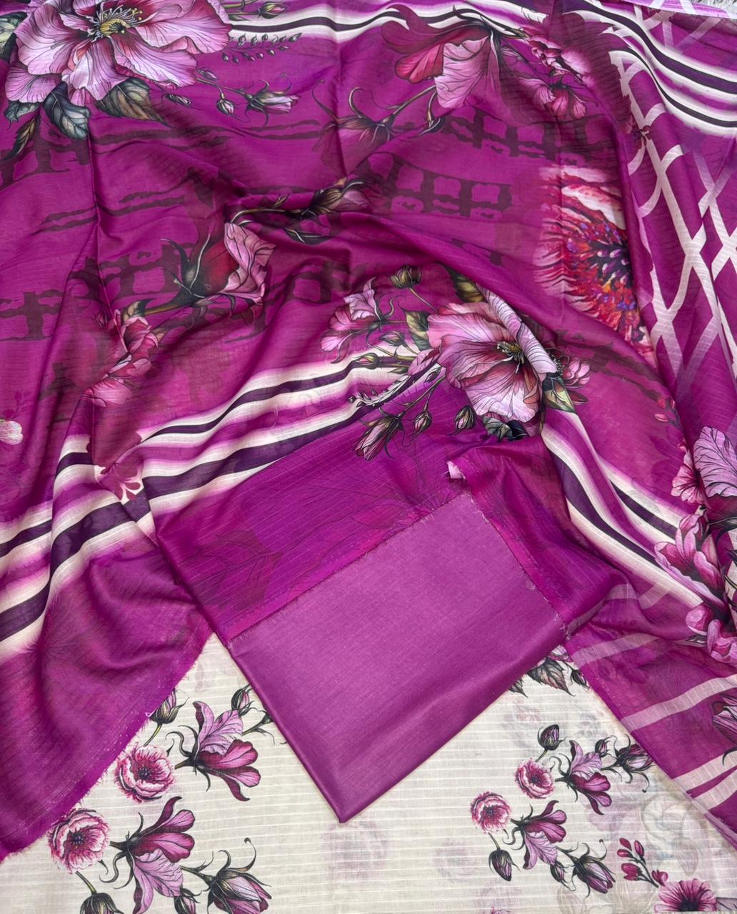 Alkaram Deoria Printed Lawn 3Pice