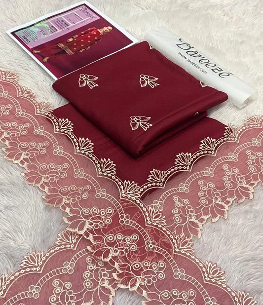 Woman Embroidery Lawn 2pice Suit