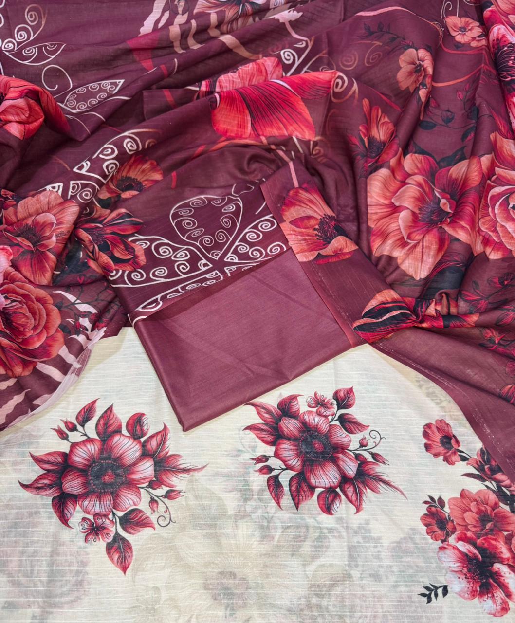 Alkaram Deoria Printed Lawn 3Pice