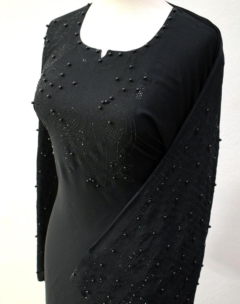 Black Embroidery Abaya