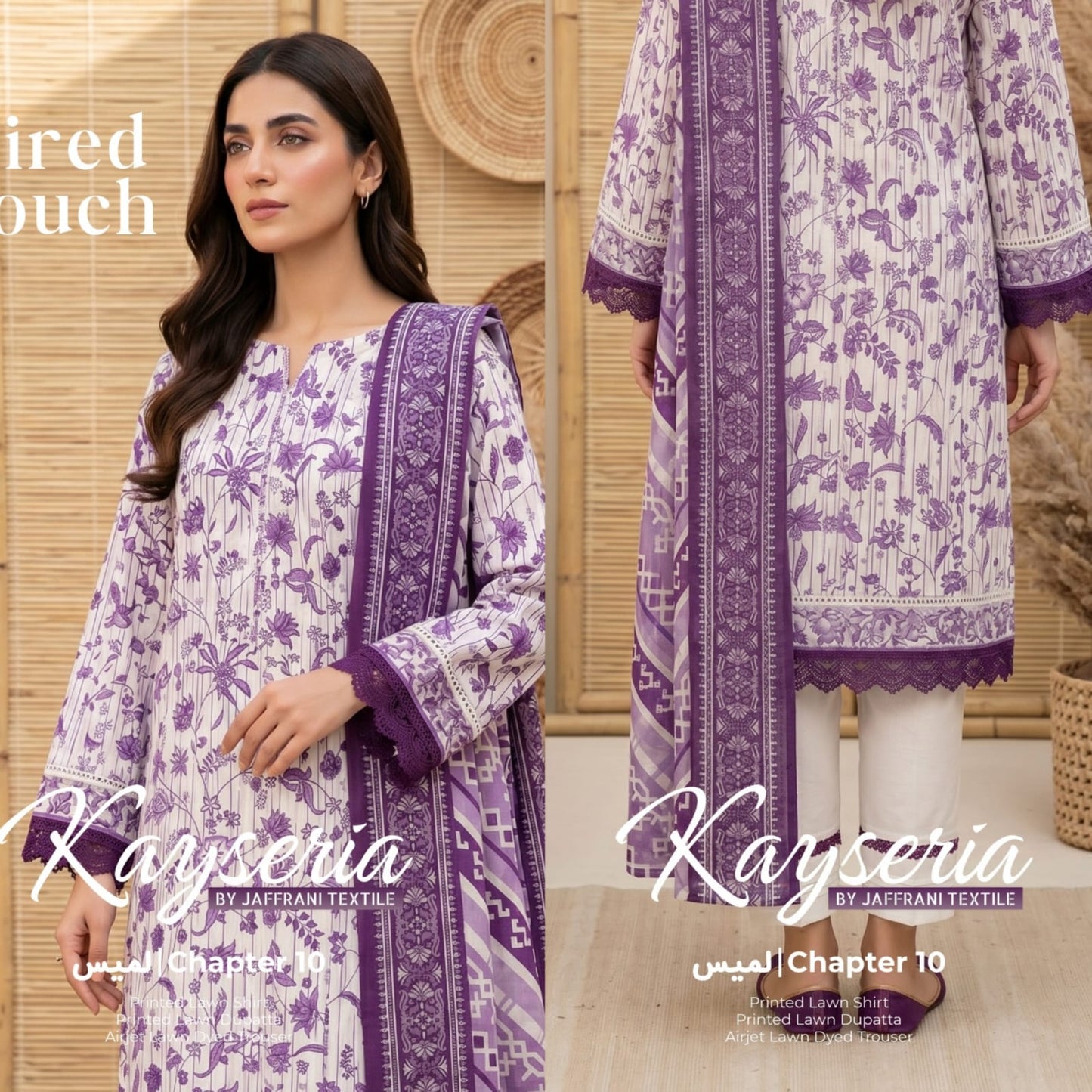 *Kayseria By jaffrani Printed Lawn Available in 3Pcs*