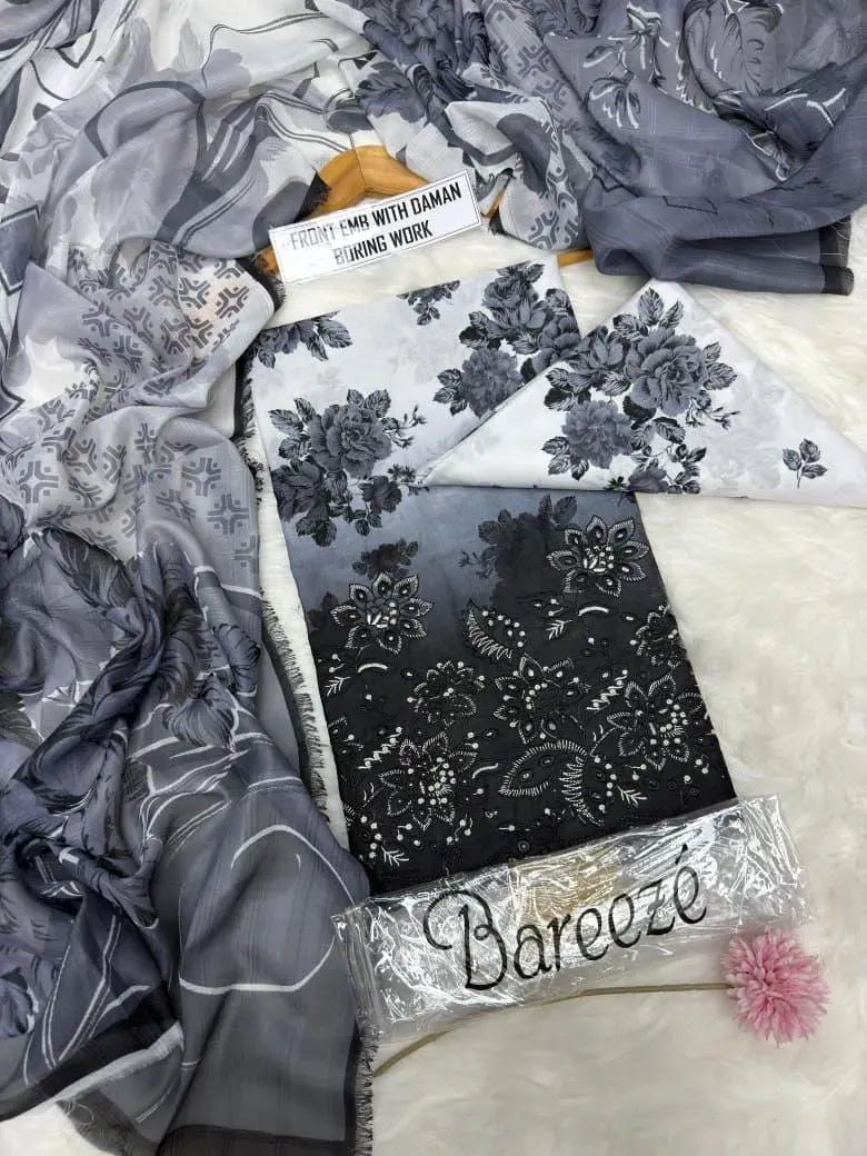 Bareeze Embroidery Lawn 3Pice