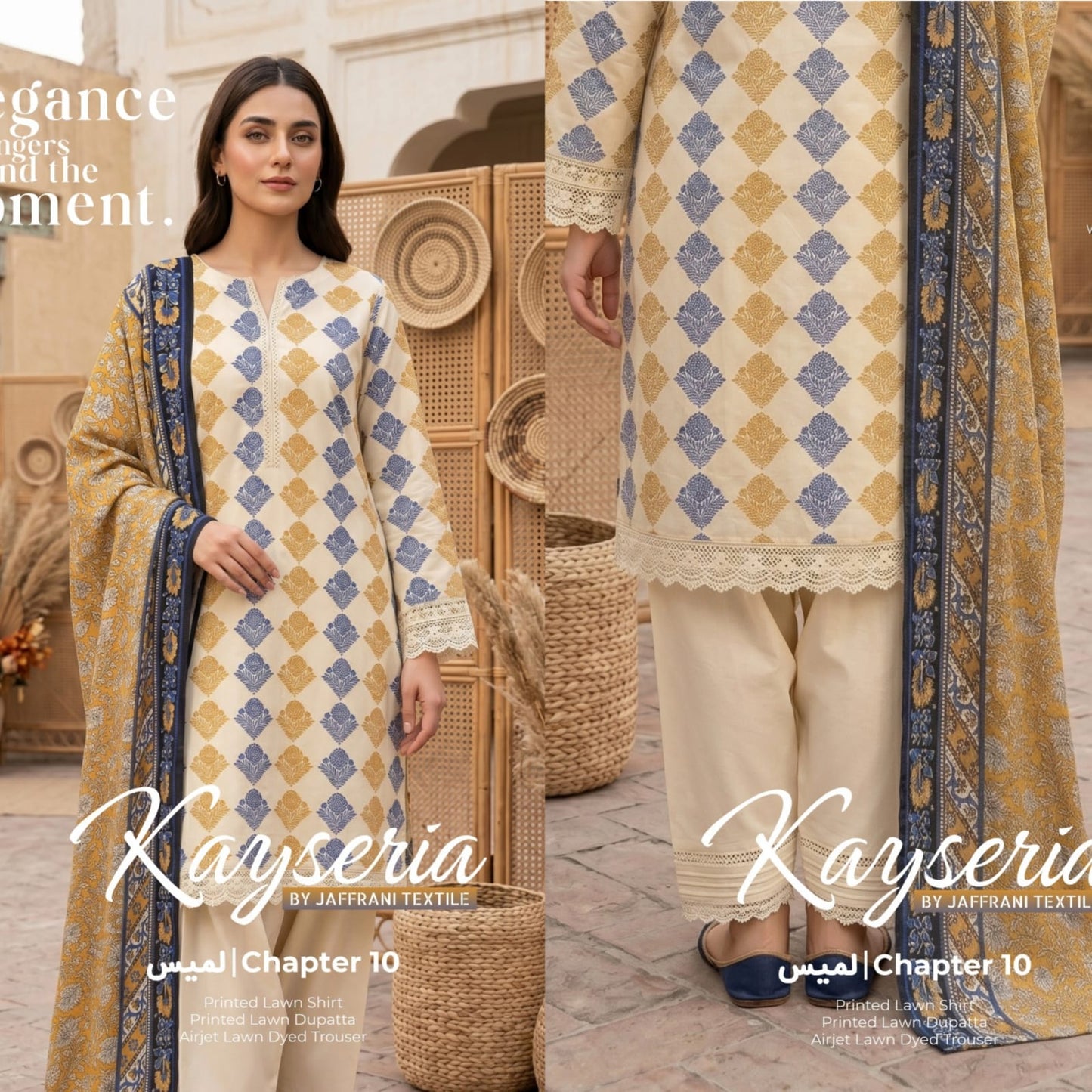 *Kayseria By jaffrani Printed Lawn Available in 3Pcs*