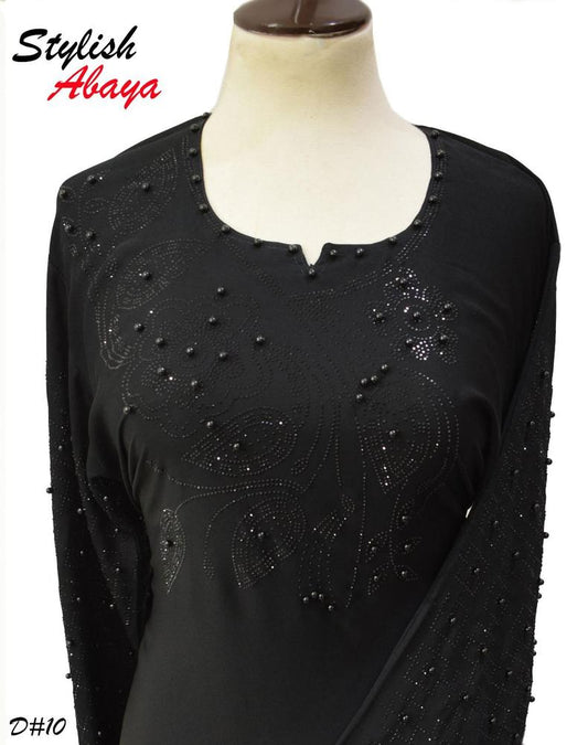 Black Embroidery Abaya
